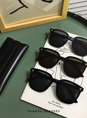 连体时尚风街拍无边框圆脸太阳镜