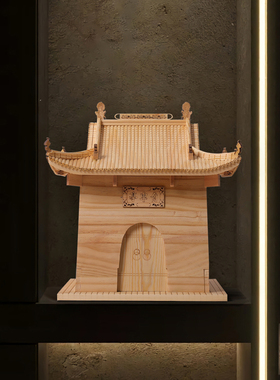 手工仿古建筑模型玄关装饰摆件