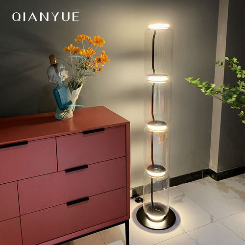 意大利现代简约客厅落地灯设计师创意台灯别墅展厅玻璃立式灯 - 图0