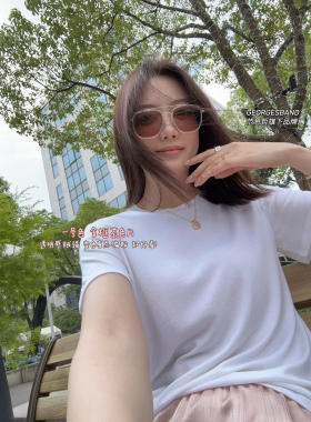 复古茶色黑框眼镜近视男款双梁眼睛框架女圆脸大框变色太阳镜墨镜