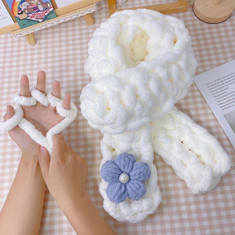 猫尾巴手指围巾线超粗围巾毛冰条线DIY材料包学生团建手工毛线,淘宝优惠券,粉丝福利购,淘宝优惠卷