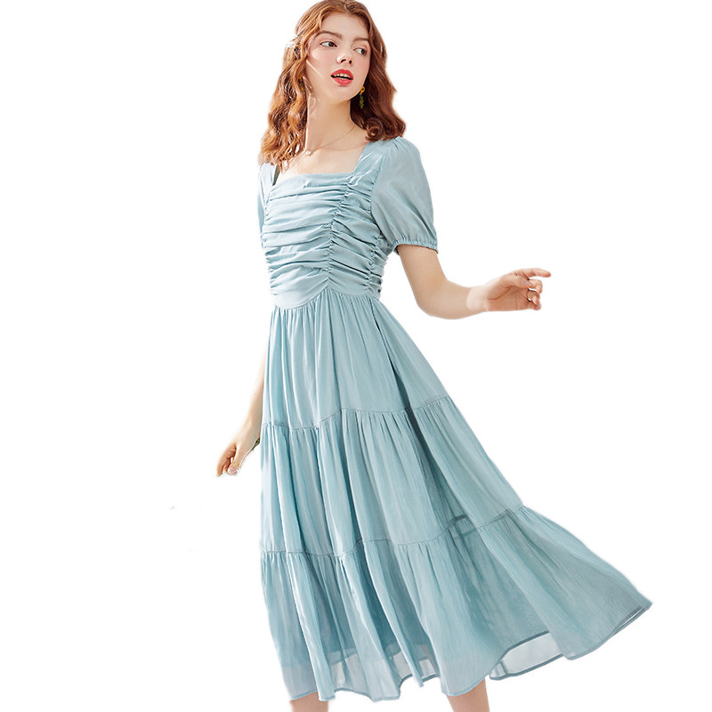 阿依莲2020新款夏洋气收腰连衣裙 ayilian连衣裙