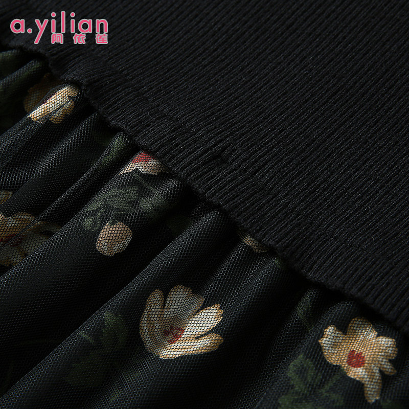 阿依莲2020春秋季新品韩版连衣裙 ayilian连衣裙