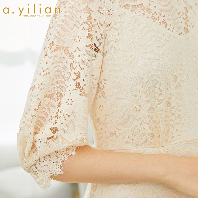 阿依莲2020官方正品秋季新款连衣裙 ayilian连衣裙