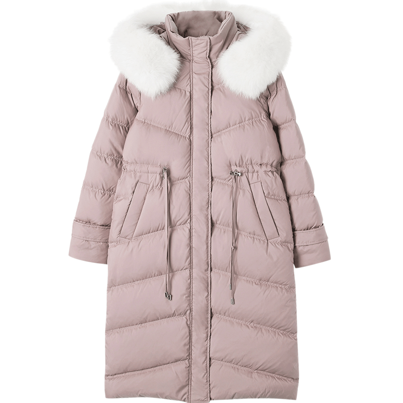 阿依莲2021冬季新款中长款白鸭绒 ayilian羽绒服