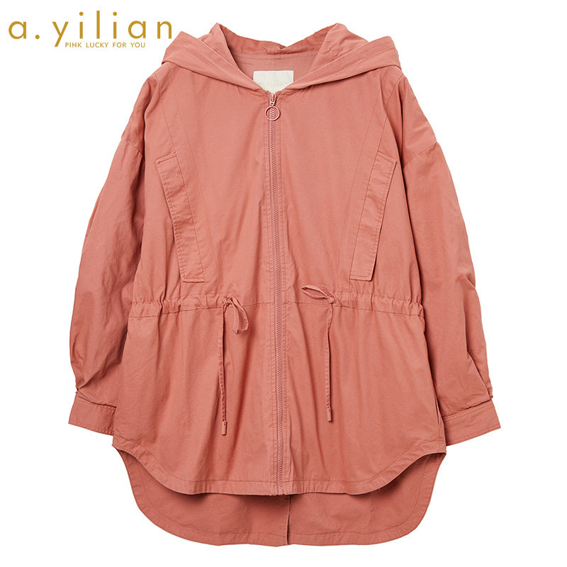 阿依莲2021新款女外套韩版气质风衣 ayilian风衣