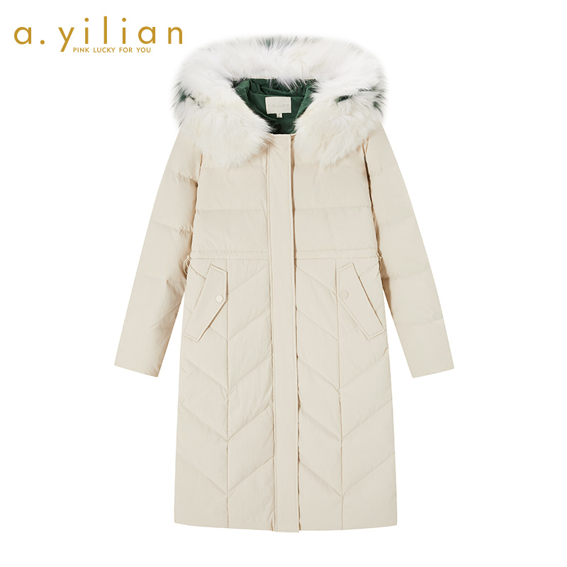 阿依莲正品2021年新款女冬白鸭绒 ayilian羽绒服