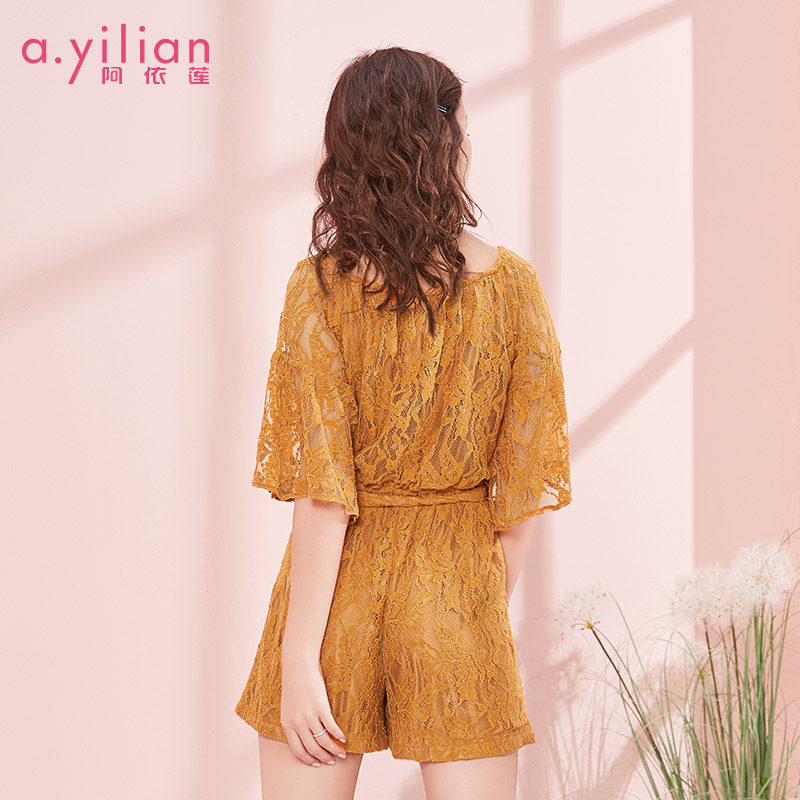 阿依莲2020夏季新款时尚百搭连体裤 ayilian休闲裤