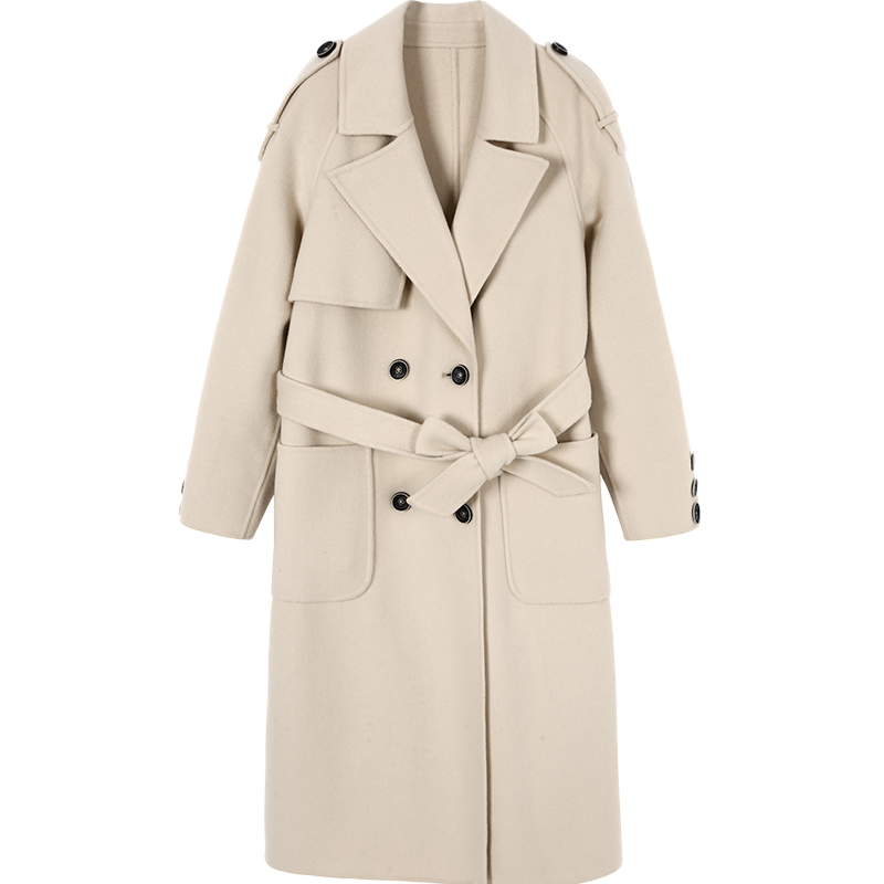 阿依莲2020冬季新品百搭甜美呢大衣 ayilian毛呢外套