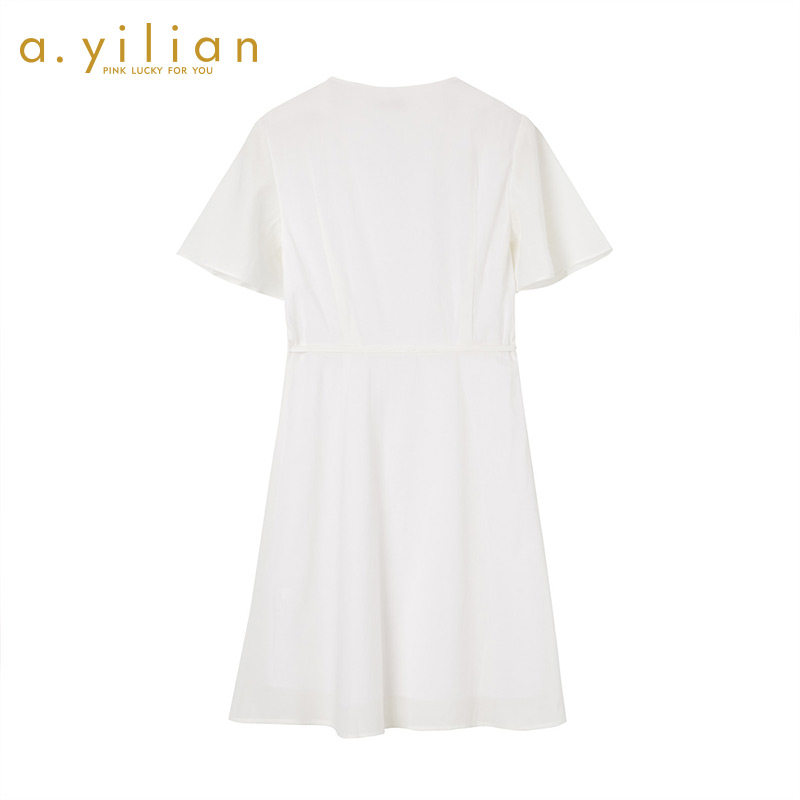 【vip专享】阿依莲2020夏收腰连衣裙 ayilian连衣裙