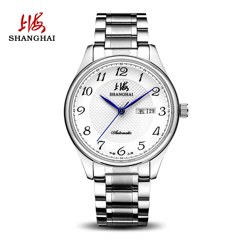 上海牌男自动简约962正品老机械表 上海飞徽国产腕表