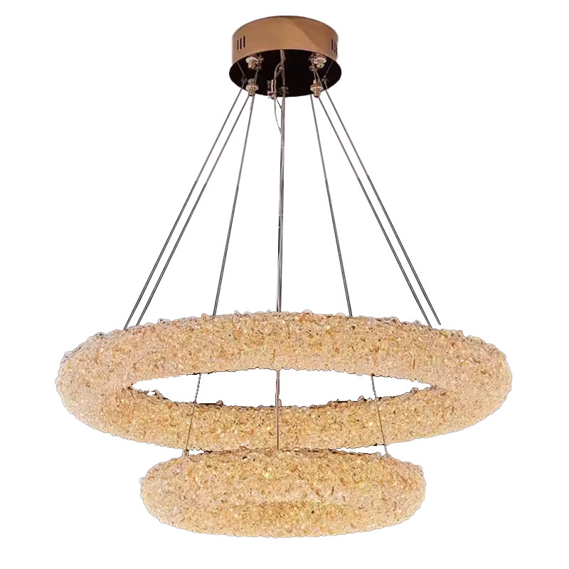 卓伦圆形意式轻奢客厅水晶吊灯现代简约铁艺创意主灯环形大厅灯具,淘宝优惠券,粉丝福利购,淘宝优惠卷