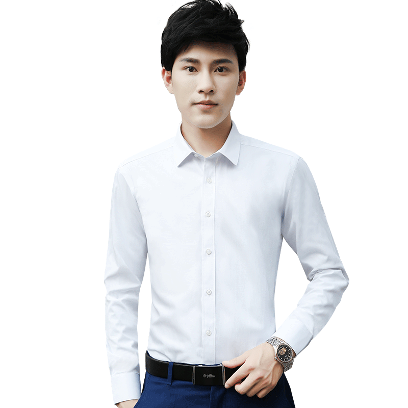 新疆长绒棉男士修身加绒加厚白衬衫 奥优库衬衫