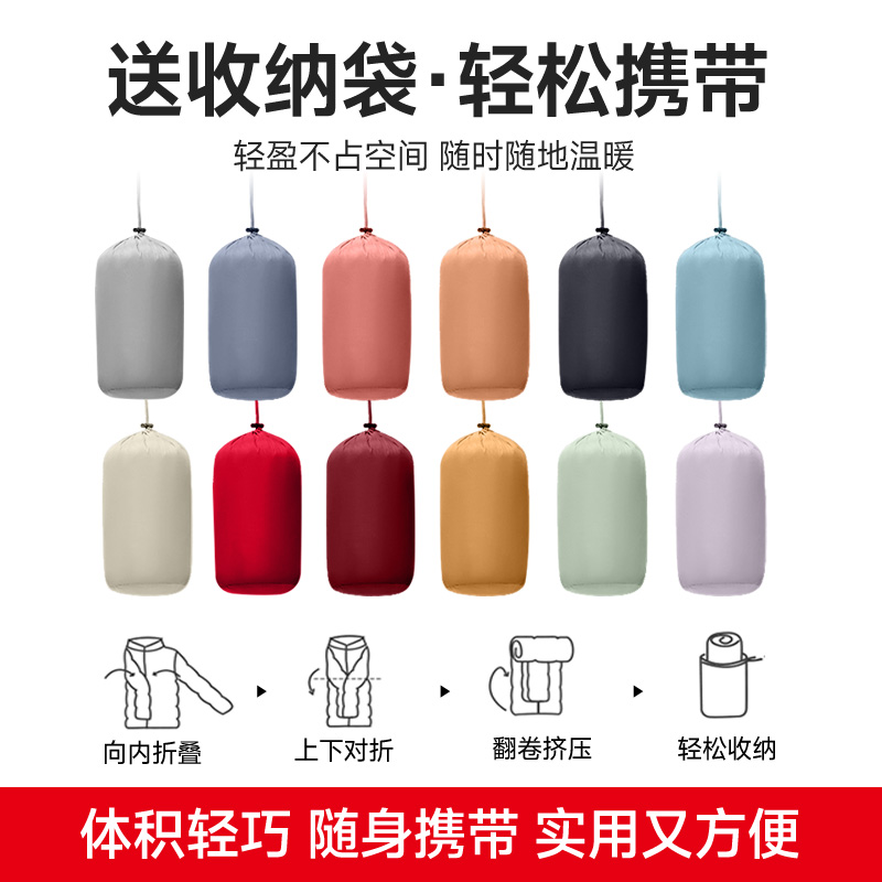 雅鹿2025年冬季新款轻薄立领羽绒马甲女款零压保暖显瘦羽绒背心 - 图2