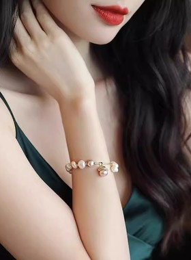 OLEVO新年招财猫珍珠手链