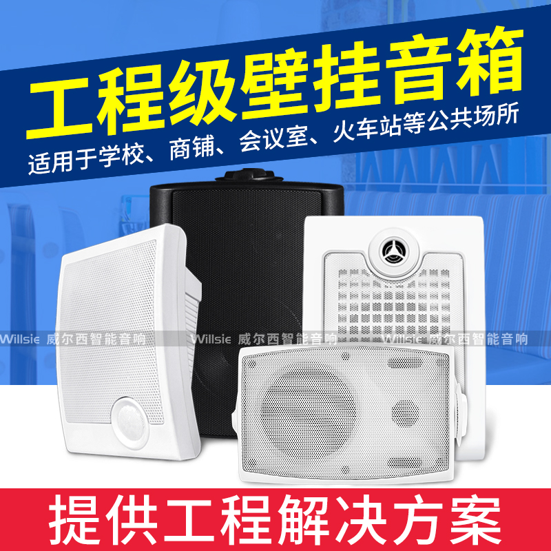 掛壁音箱室內商場店鋪音響背景音樂廣播系統掛牆超市酒店壁掛喇叭
