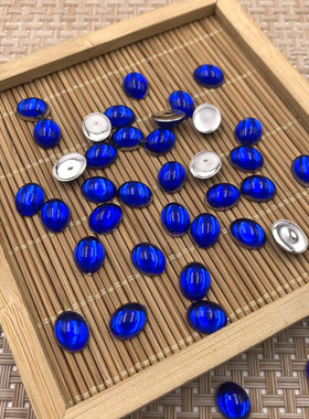 diy亚克力深蓝色光面无孔贴钻