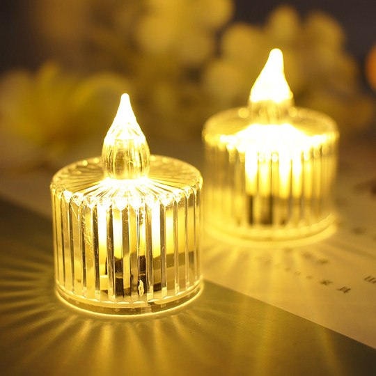 Led electronic candle light small night atmosphere light