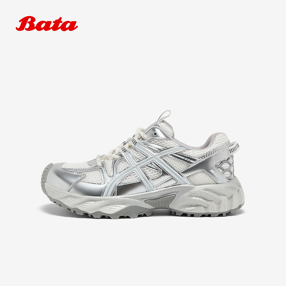 Bata休闲鞋女2025秋季新款通勤百搭运动时尚厚底老爹鞋5895DCM5,淘宝优惠券,粉丝福利购,淘宝优惠卷