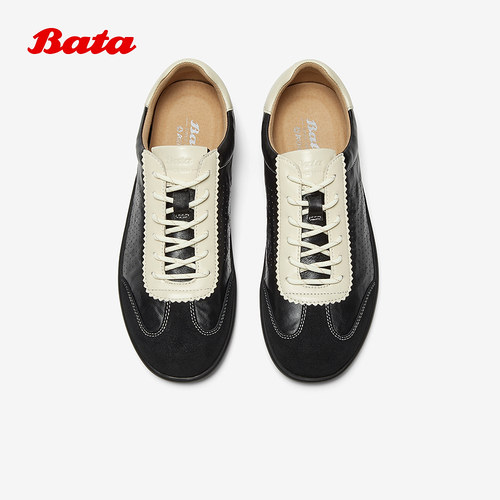 孙乐言同款Bata羊皮书德训春秋商场款软底休闲运动男鞋EYR36AM6 - 图0