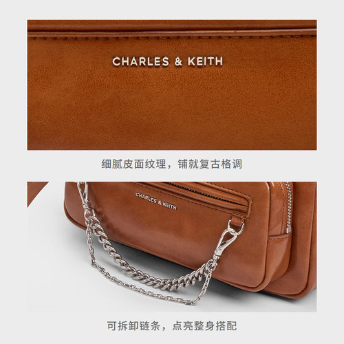 [折扣推荐]CHARLES&KEITH腋下包CK2-80782809复古链条休闲单肩包 - 图3