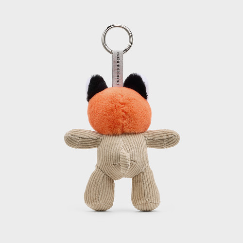 CHARLES&KEITH挂件CK8-12030004灯芯绒小熊公仔钥匙扣包挂春夏 - 图0