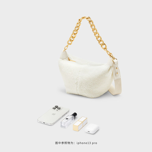 CHARLES&KEITH秋冬女包CK2-40781925柔软粗链条单肩松弛感托特包 - 图3