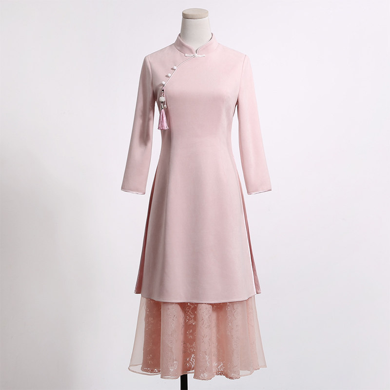 中国风2020年秋装新款中式女连衣裙 jossepon旗袍