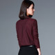 Burgund Furry Shirt für Frauen Langarm der Chic Frühling und Herbst Neues modisches Temperament Design Top Professional Shirt