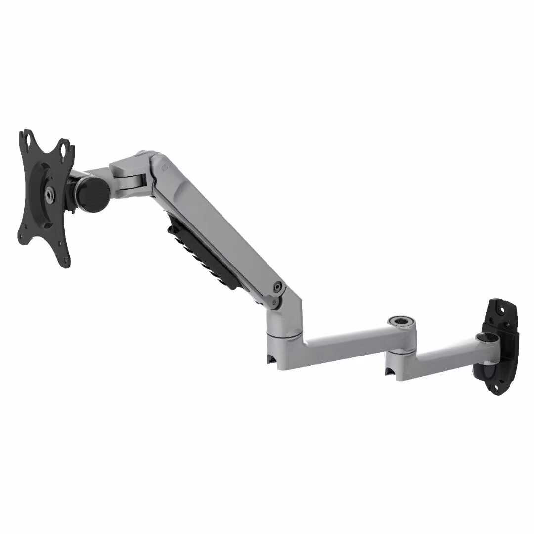 新视纪墙壁挂无孔采耳工业一体机加长升降电脑液晶显示器支架伸缩 - 图1