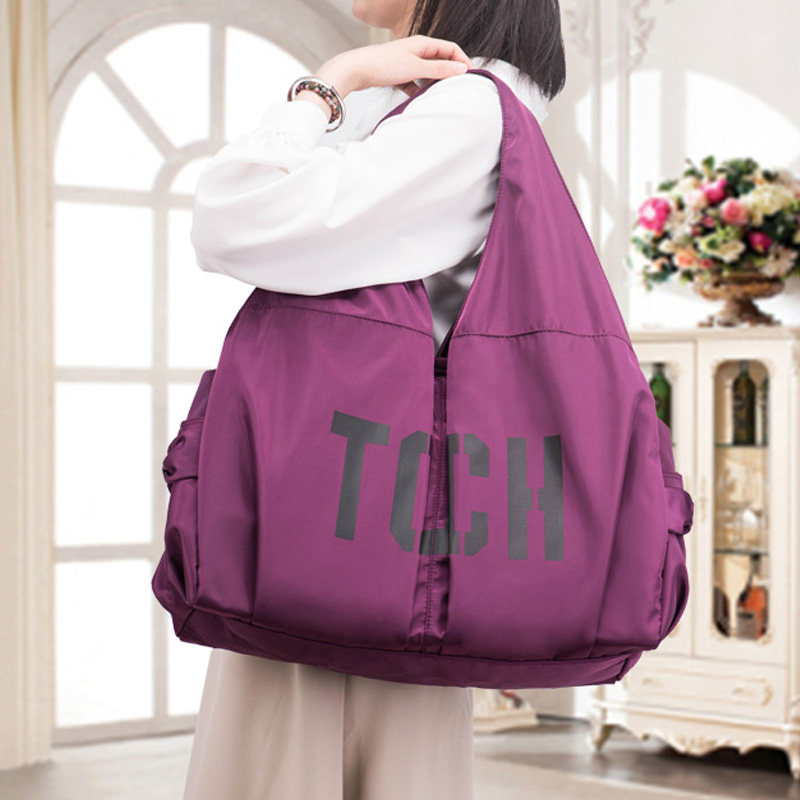 牛津手提女布包2025新款欧美时尚大容量旅行多口袋舞蹈瑜伽单肩包,淘宝优惠券,粉丝福利购,淘宝优惠卷