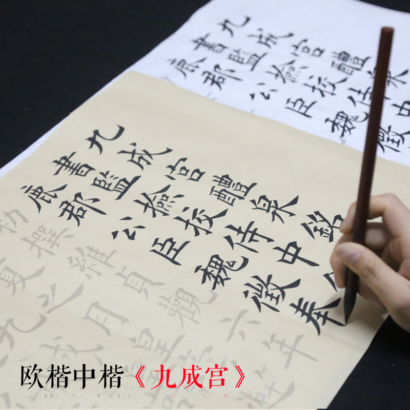 欧阳询九成宫醴泉铭毛笔字帖 田英章大中欧体楷书练习毛笔籽 初学者成人书法临摹描红宣纸入门套装赋比兴宣纸