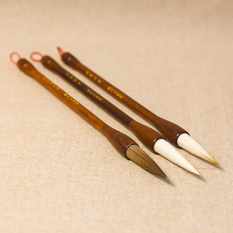 国家非遗传人 工艺美术大师佘征军制 正品提斗毛笔 高档大号对联斗笔 狼毫兼毫羊毫成人提斗 赋比兴宣笔