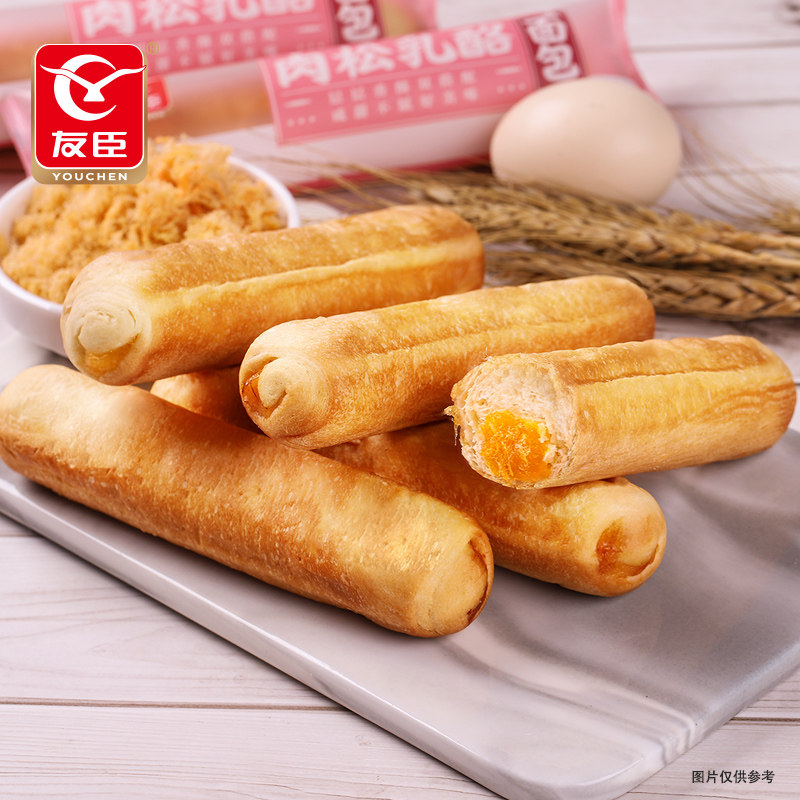 友臣肉松乳酪手撕整箱咸甜面包棒 友臣西式糕点