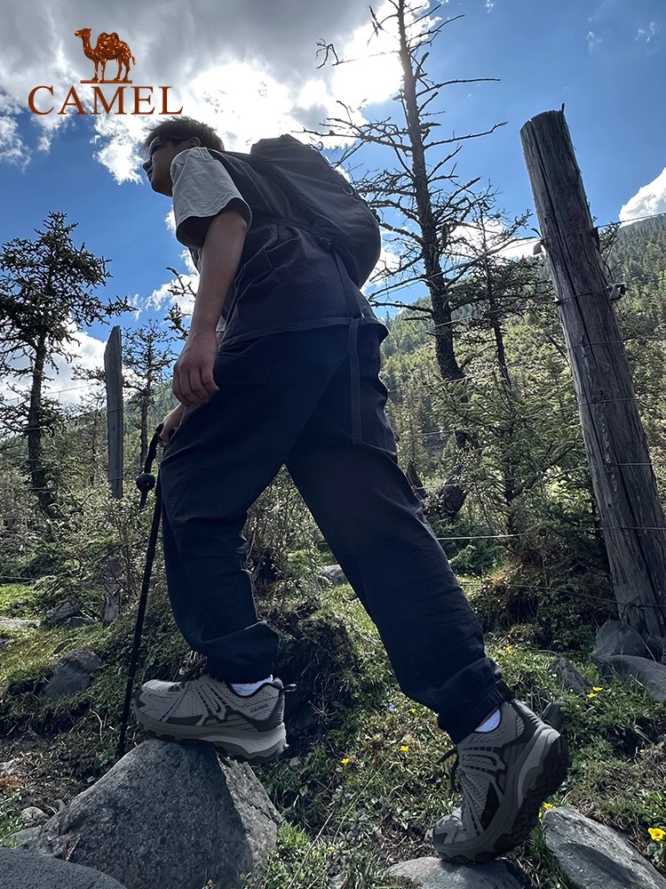 骆驼追光运动鞋女防滑透气百搭休闲鞋户外徒步登山鞋复古慢跑步鞋