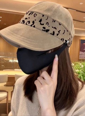 秋冬宽檐防寒保暖复古鸭舌帽女