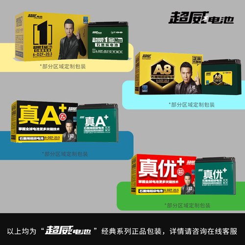 超威电池石墨烯蓄电瓶二三轮铅酸电动车48V12A48V2060V72V32A45AH - 图3