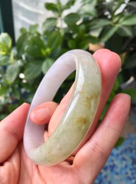 A货天然糯冰种翡翠手镯
