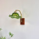 New Chinese Style Retro Brass Glass Aisle Bedroom Wall Lamp