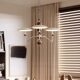 Medieval style chandelier flying saucer star track French living room and dining room