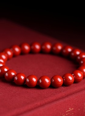 高含量朱砂帝王红砂手链项链