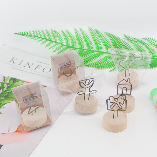 Retro log vertical simple message home note holder