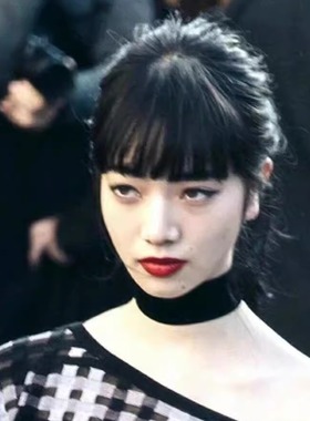 小松菜奈同款复古黑色丝绒项链