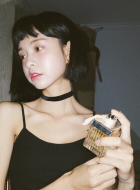 韩国原宿丝绒项圈短款挂脖锁骨链