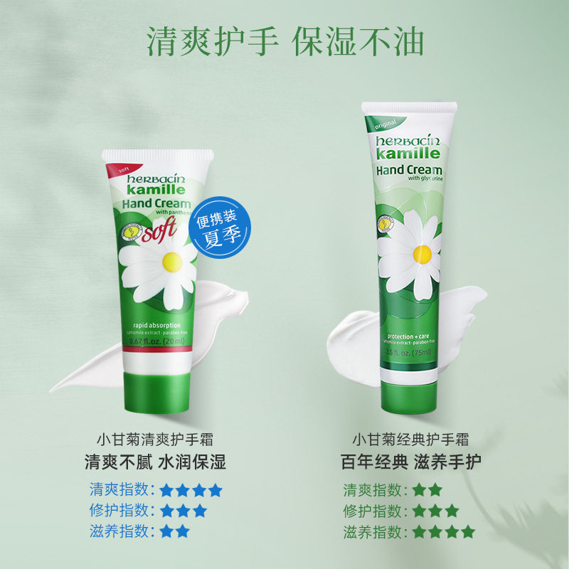 【旅行推荐】女滋润清爽soft护手霜 herbacin化妆品护手霜