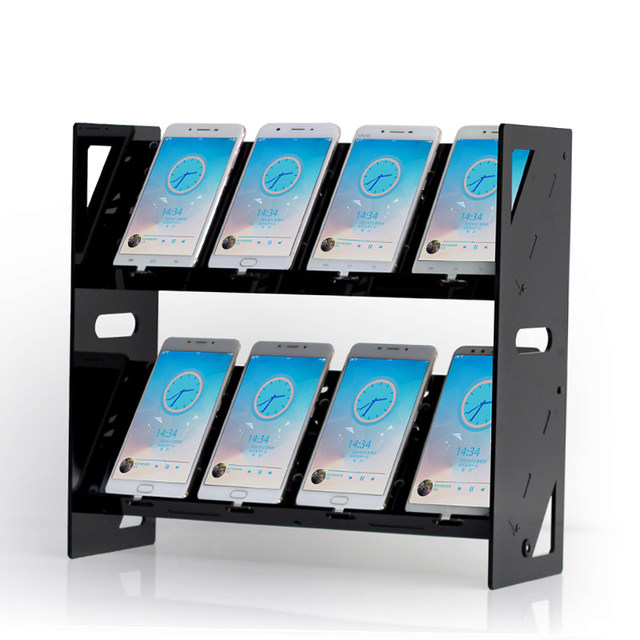 Longyou multi-layer mobile phone radiator cooling fan mobile phone storage bracket vertically placed desktop floor-standing rack WeChat business studio live broadcast multi-mobile charging mobile game cooling fan control rack