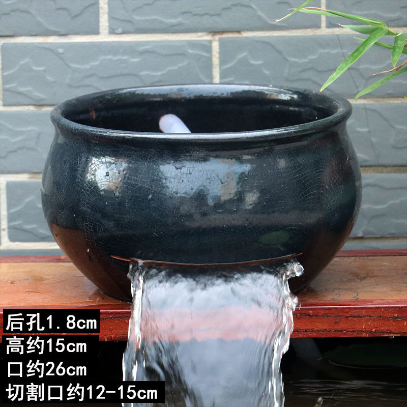 流水摆件瀑布生态养鱼循环复古陶瓷花园造景庭院景观过滤冲氧陶罐,淘宝优惠券,粉丝福利购,淘宝优惠卷
