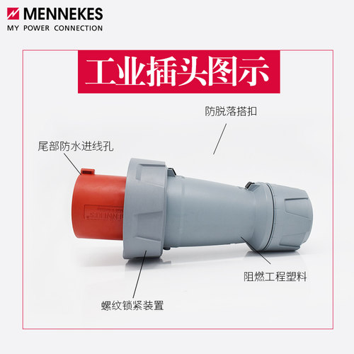 曼奈柯斯MENNEKES德国原装进口TYP3374防水大功率工业插头TYP3381 - 图1