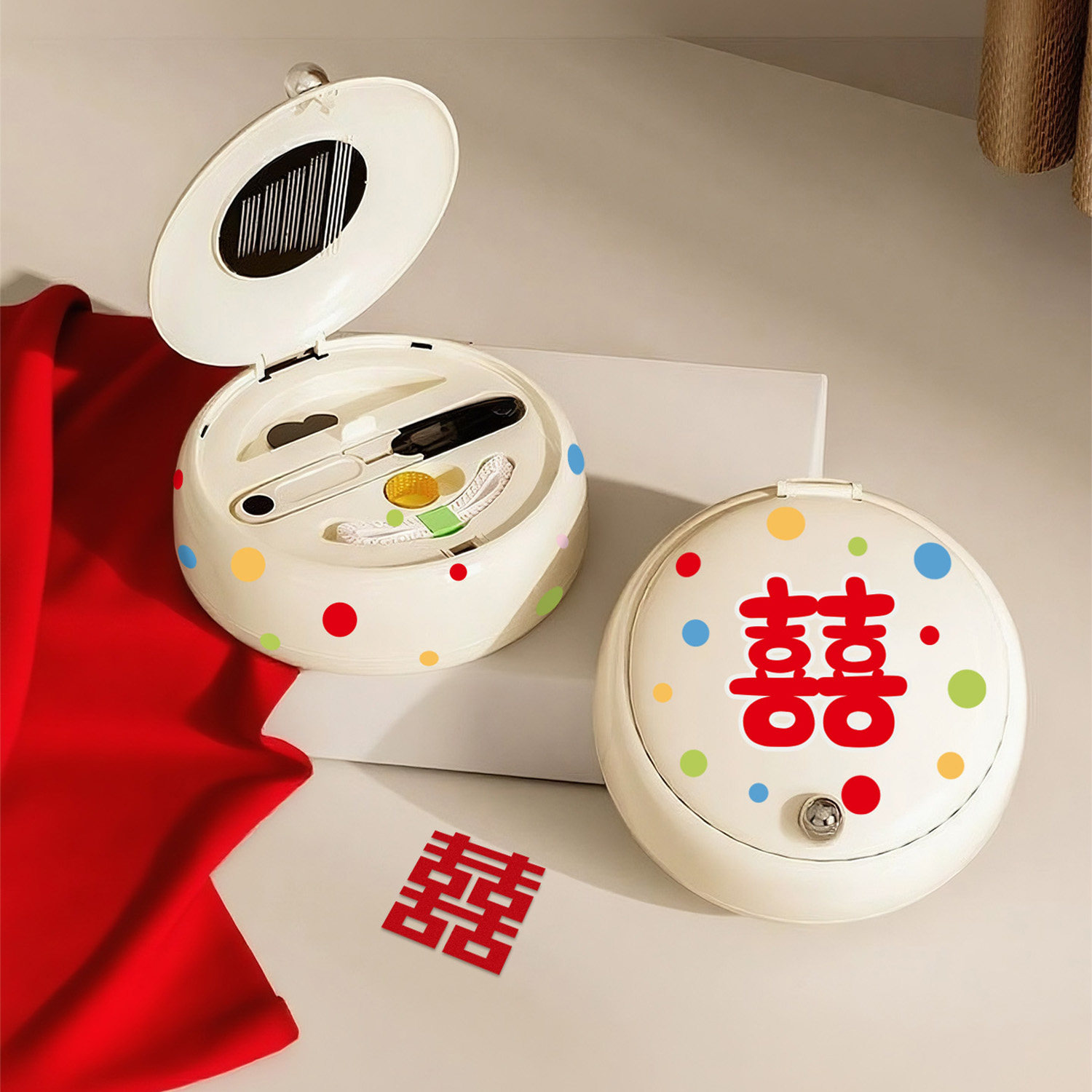 无独有偶针线盒结婚嫁妆豪华针线套装针线包便携陪嫁物品女方全套,淘宝优惠券,粉丝福利购,淘宝优惠卷