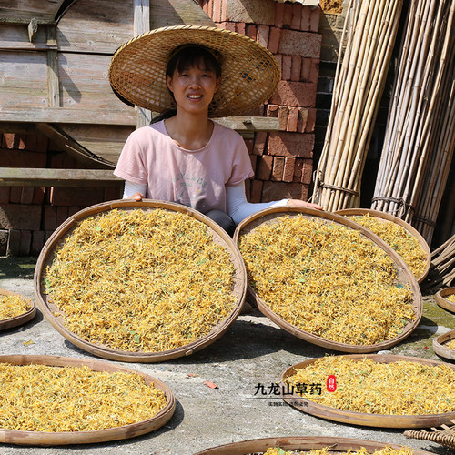 深山金银花茶正宗农家晒干花茶泡茶泡水喝带绒毛广东凉茶草药正宗 - 图0